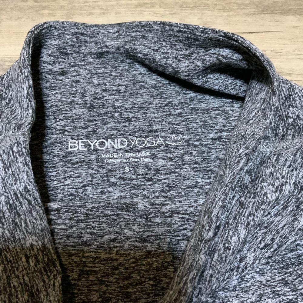 Beyond Yoga Heather Gray High-Waist Bike Shorts - Picture 2 of 4